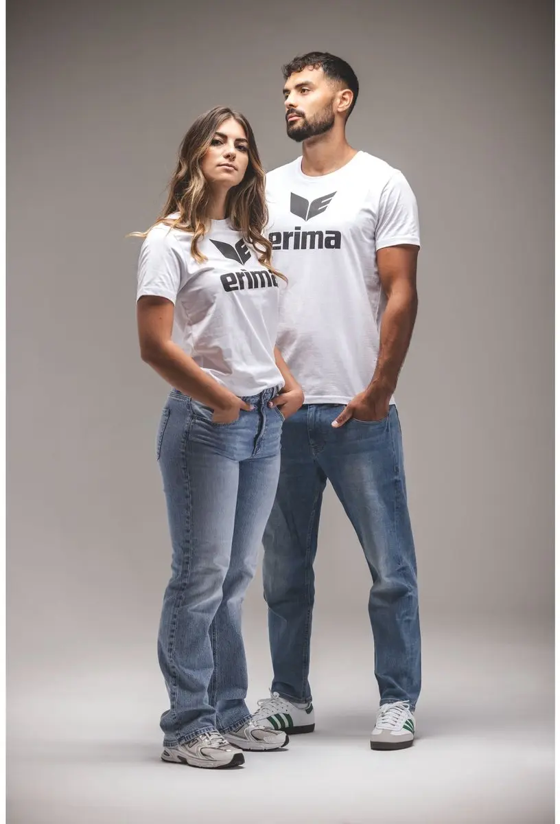 Erima Promo T-shirt Kinderen 164 - Wit/Zwart