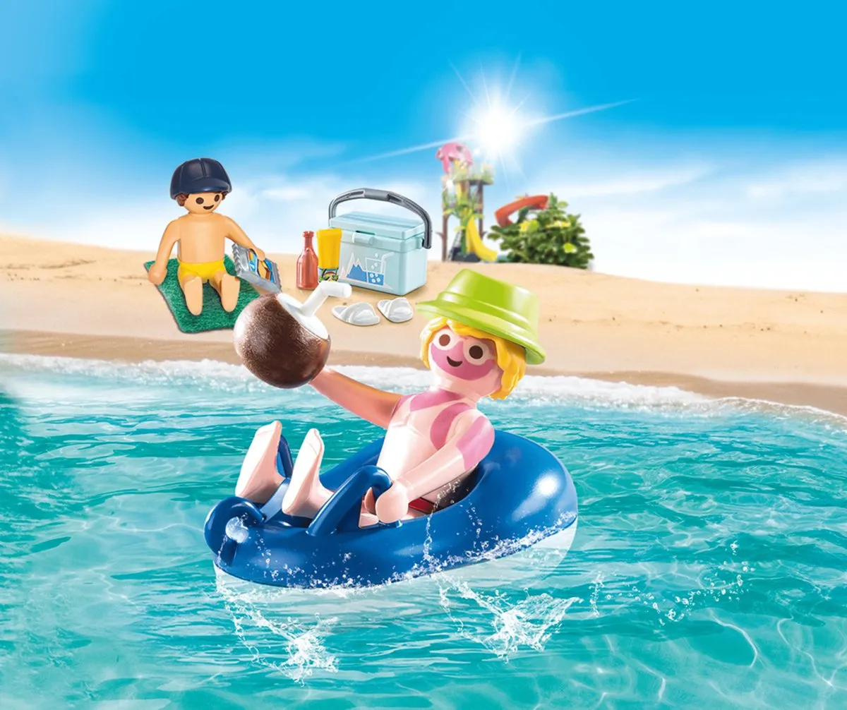 Playmobil Family Fun Badgast met Zwembanden 70112 - Multicolor