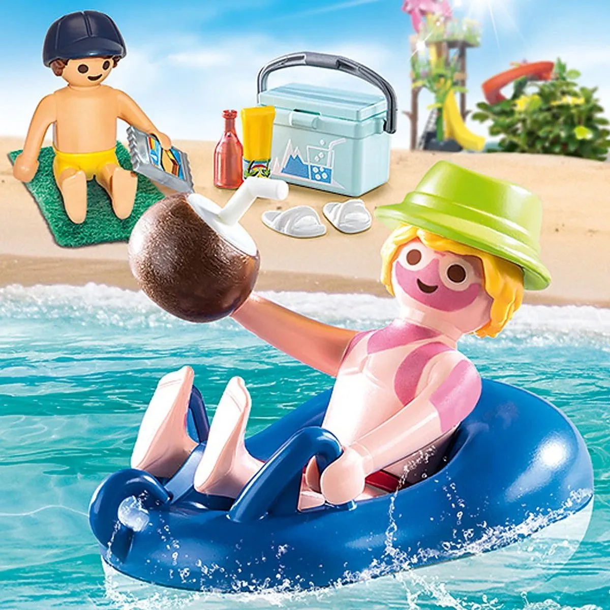 Playmobil Family Fun Badgast met Zwembanden 70112 - Multicolor