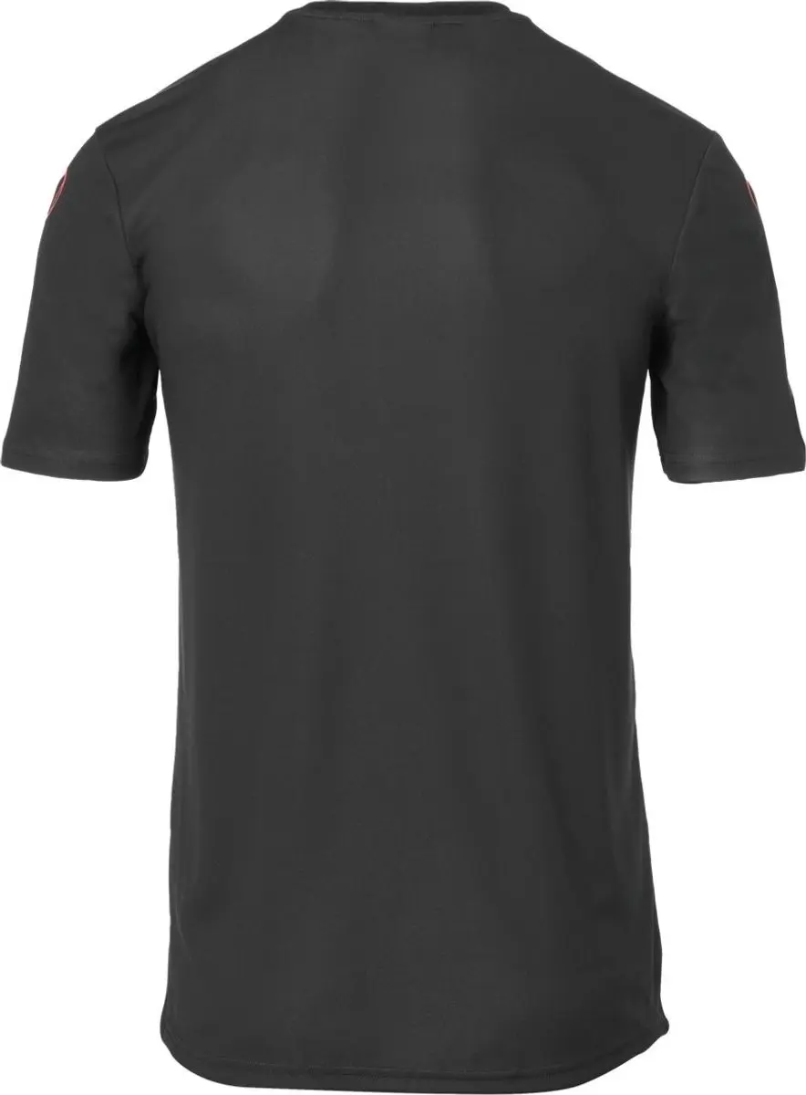 Uhlsport Stripe 2.0 Shirt Korte Mouw Kinderen 164 - Zwart/Rood
