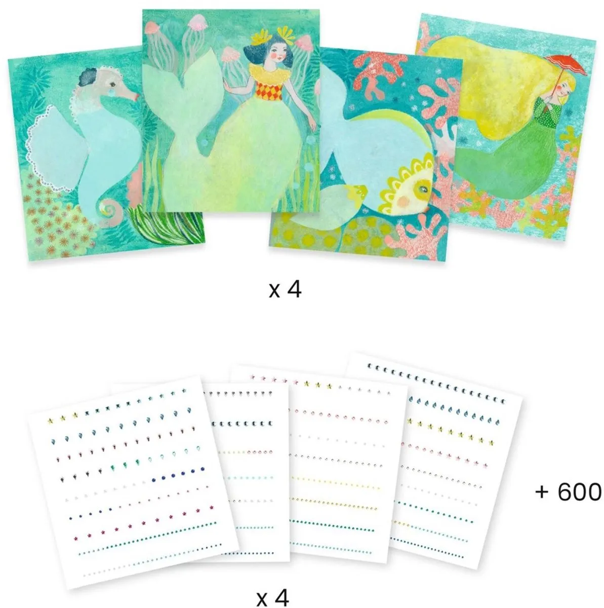 Djeco Creatieve Strass Knutselset Waterwereld - Multicolore
