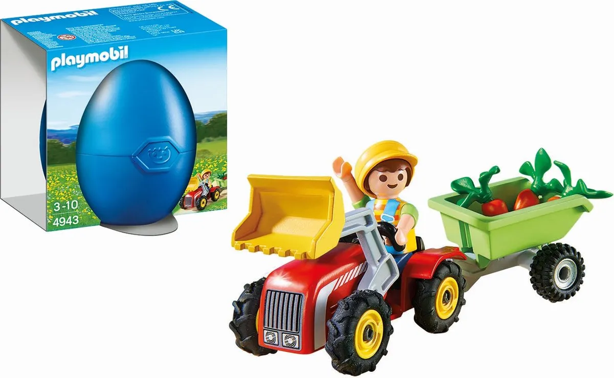 Playmobil Easter Eggs Jongen met Tractor