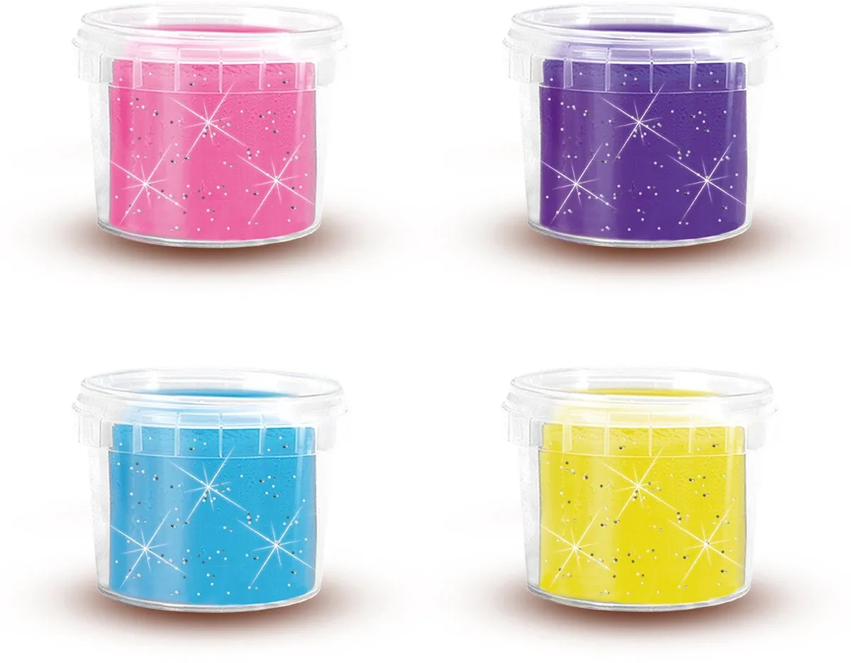 SES Creative Glitter Klei - 4x90g - Glitter Kleuren