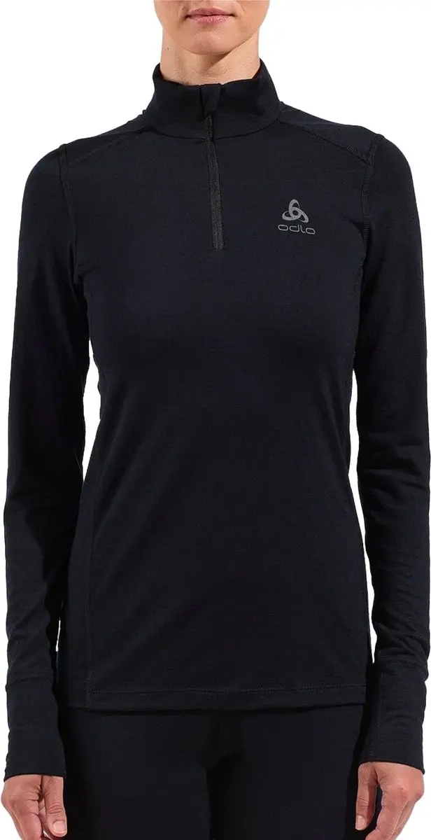 Odlo Natural Merino 200 Half Zip Turtle Neck LS Thermoshirt Vrouwen