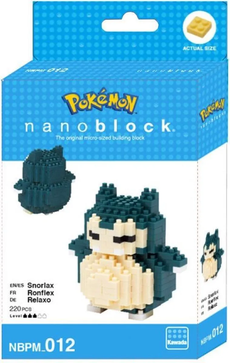 Bandai Nanoblock Snorlax NBPM-012 - 220 Stukken - Beige