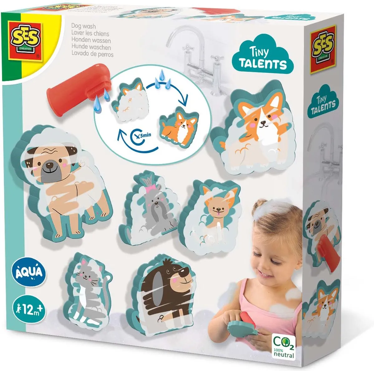 SES Creative Tiny Talents Badspeelgoed Honden wassen 13084