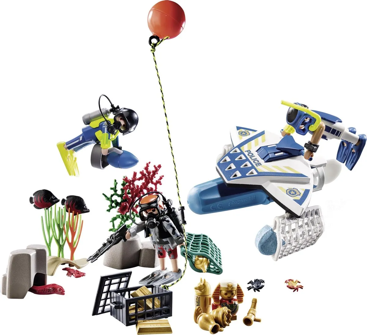 Playmobil Adventskalender 70776 Badplezier Politieduikmissie - Multicolor