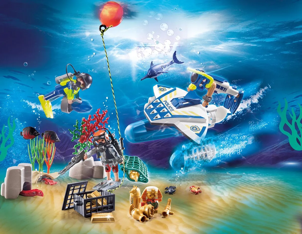 Playmobil Adventskalender 70776 Badplezier Politieduikmissie - Multicolor