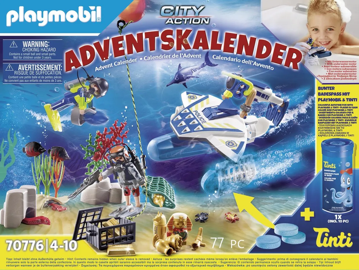 Playmobil Adventskalender 70776 Badplezier Politieduikmissie - Multicolor - afbeelding 6 van 6