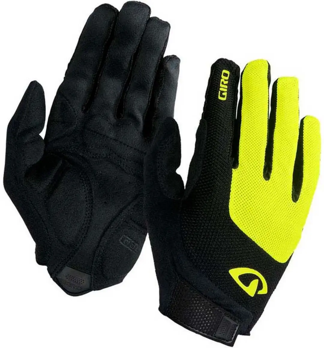 Giro Bravo Gel Lange Handschoenen - Geel/Blauw - afbeelding 4 van 6