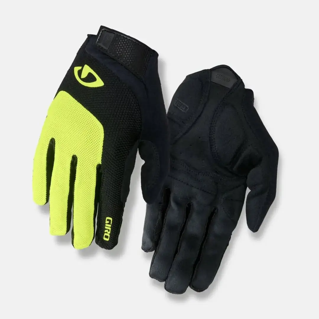 Giro Bravo Gel Lange Handschoenen - Geel/Blauw - afbeelding 5 van 6