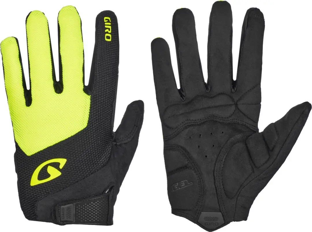 Giro Bravo Gel Lange Handschoenen - Geel/Blauw - afbeelding 6 van 6