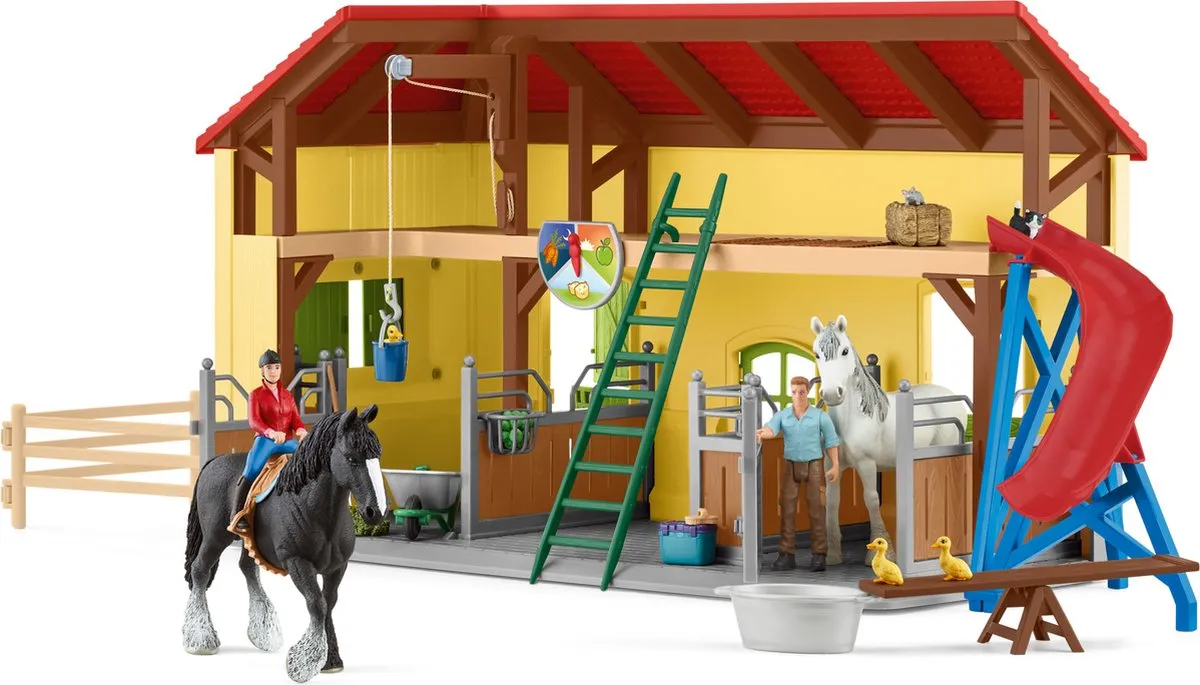Schleich Farm World Paardenstal 42485 - 2 Paarden & Boerderij - 82 Stuks