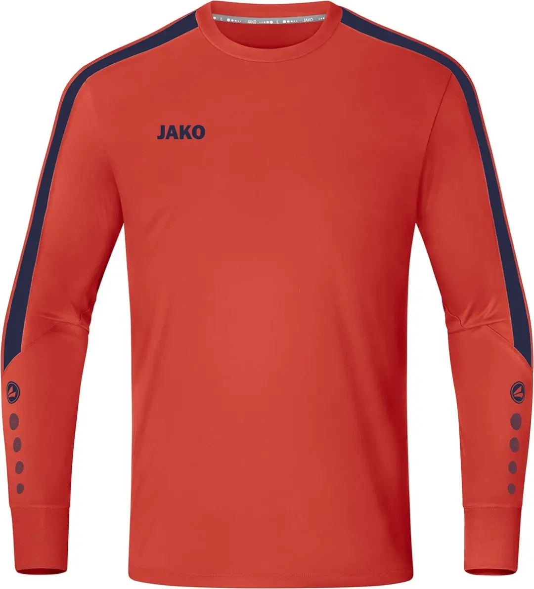JAKO Power Keepershirt Heren Lange Mouw - XL - Marine/Flame