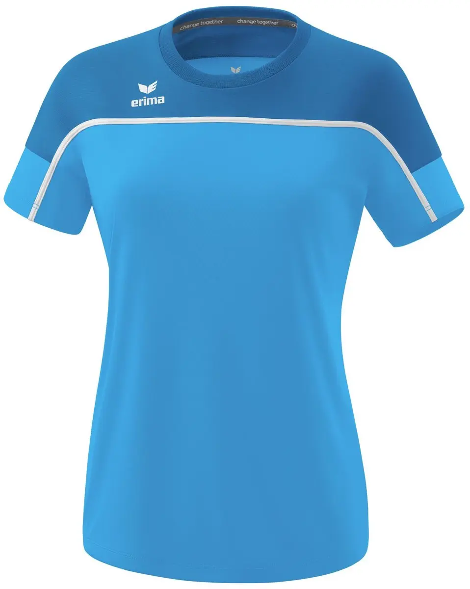 Erima Change T-Shirt Dames 36 - Lichtblauw/Wit