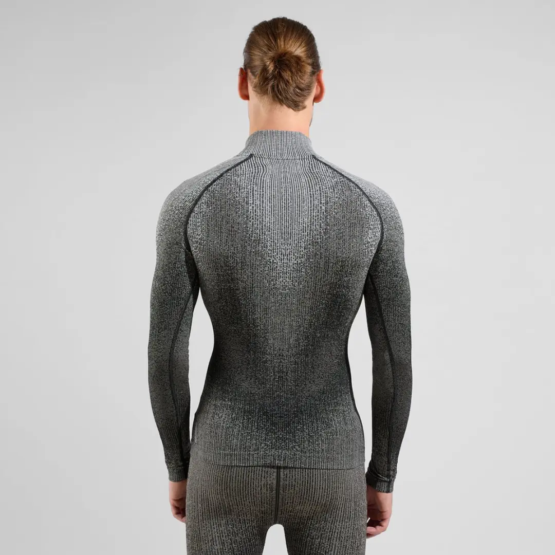 ODLO Blackcomb Eco Half Zip Turtle Neck Base Layer Heren - L - Zwart