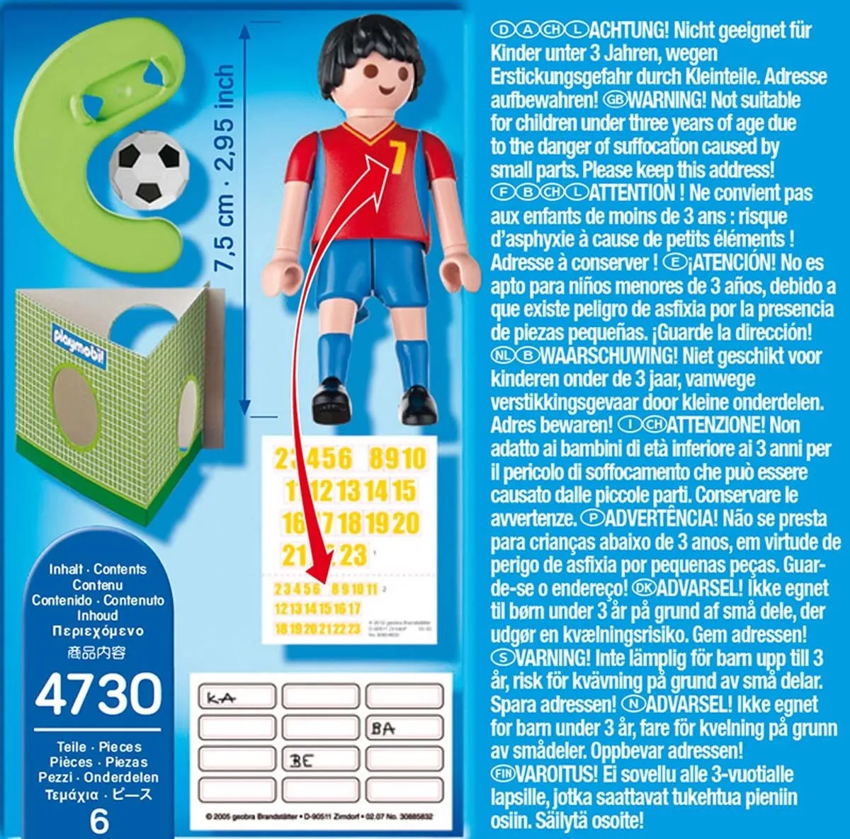 Playmobil Voetbalspeler Spanje 4730