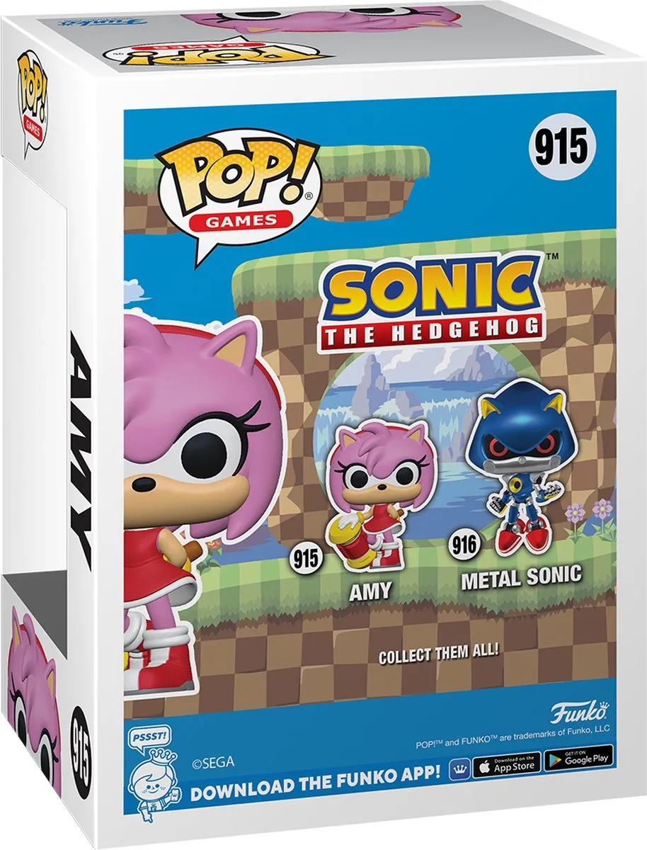 Funko Pop Games Sonic Amy Rose #915 - Multi
