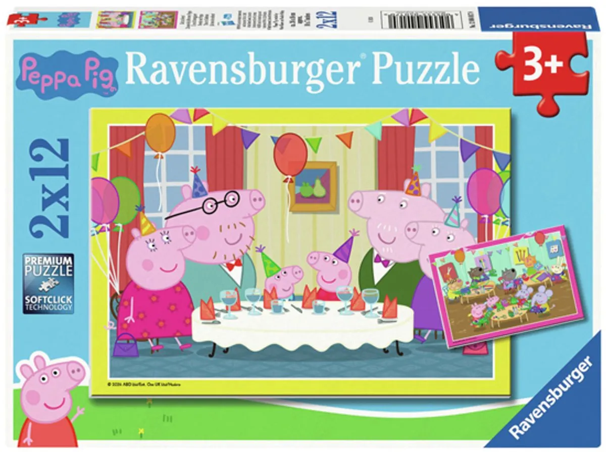 Ravensburger Peppa Pig Puzzel - 24 Stuks (2x12) Multicolor