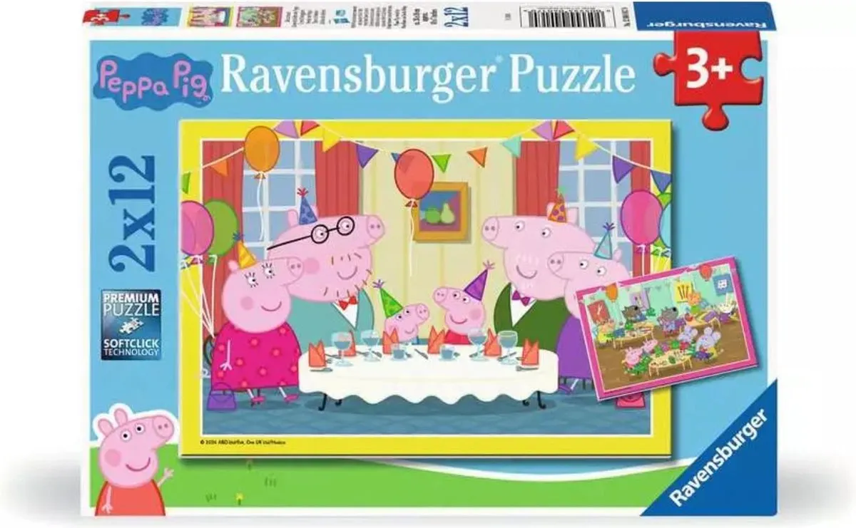 Ravensburger Peppa Pig Puzzel - 24 Stuks (2x12) Multicolor