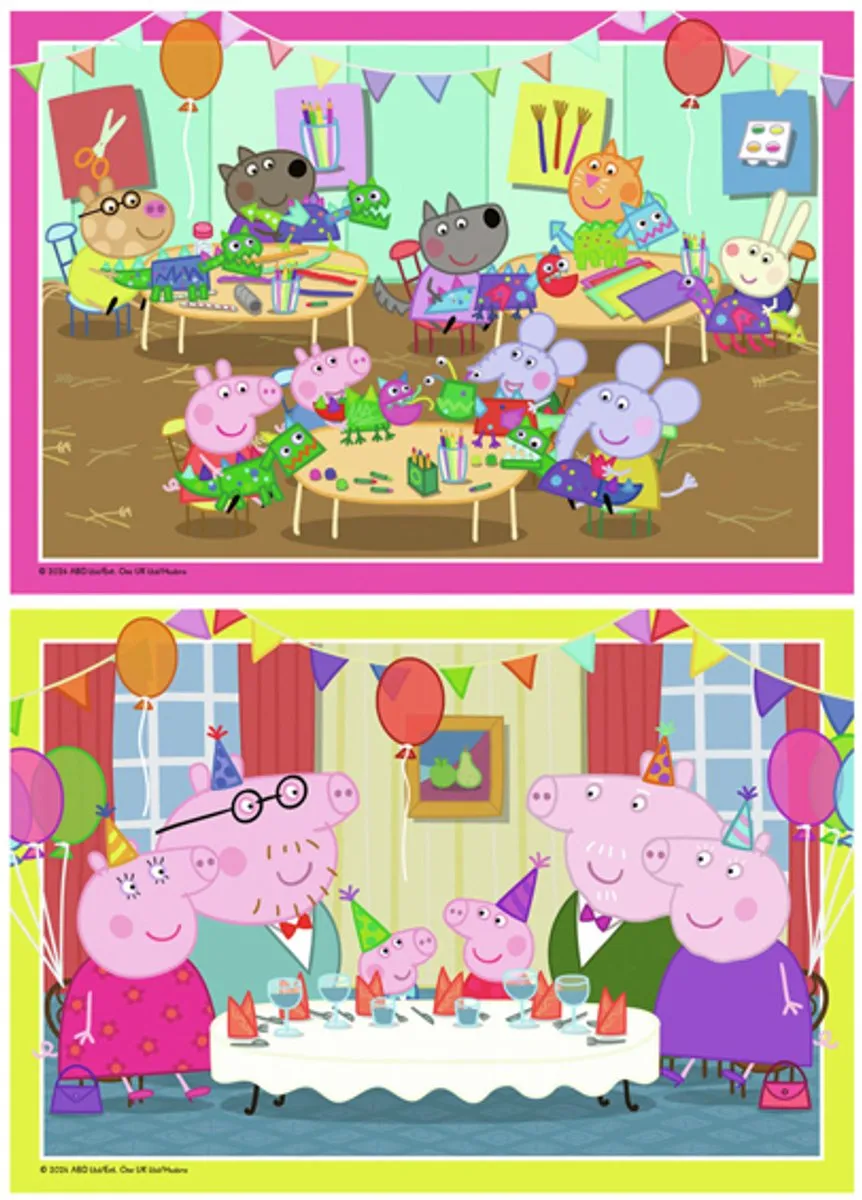 Ravensburger Peppa Pig Puzzel - 24 Stuks (2x12) Multicolor