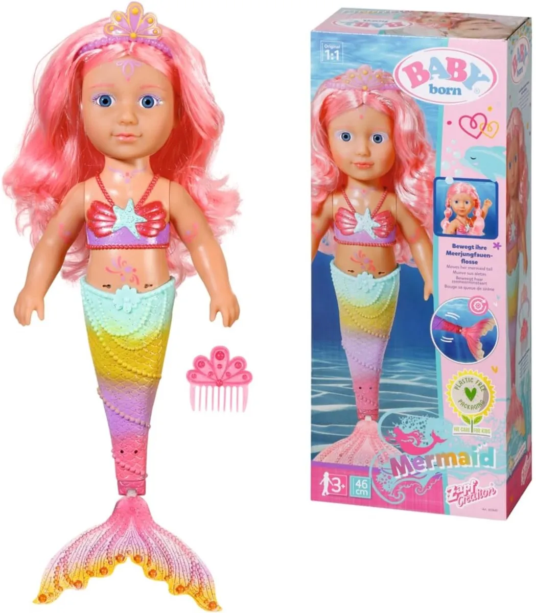 Baby Born Little Sister Zeemeermin Pop 46cm
