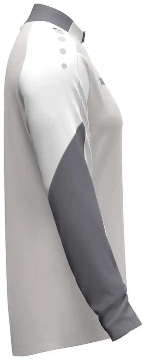 Jako Dynamic Ziptop Dames - Lichtgrijs/Wit - Maat L