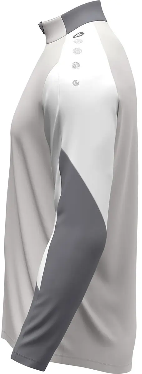 Jako Dynamic Ziptop Dames - Lichtgrijs/Wit - Maat L
