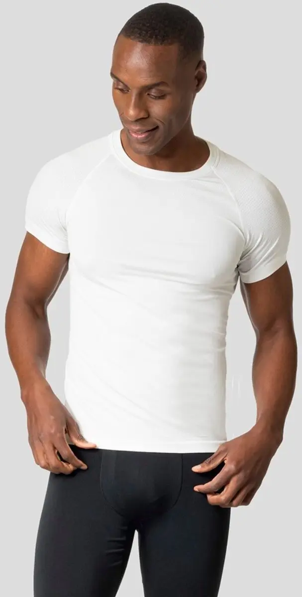ODLO Bl Top Crew Neck S/S Performance Light Eco 188792 - XL - Wit - afbeelding 2 van 6