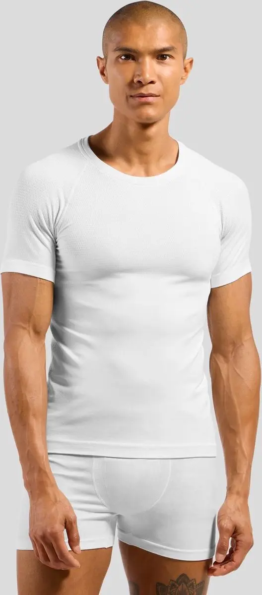 ODLO Bl Top Crew Neck S/S Performance Light Eco 188792 - XL - Wit - afbeelding 4 van 6