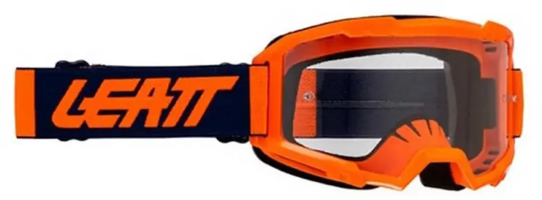 Leatt Vizion 2.5 Crossbril - Blauw/Oranje - Heldere lens