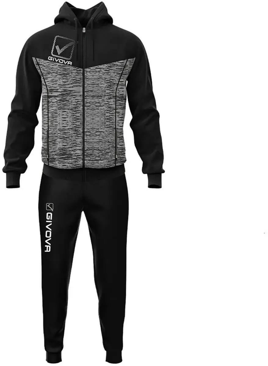 Givova Tuta Melange Dames 2XL - Joggingpak Black/Dark Grey