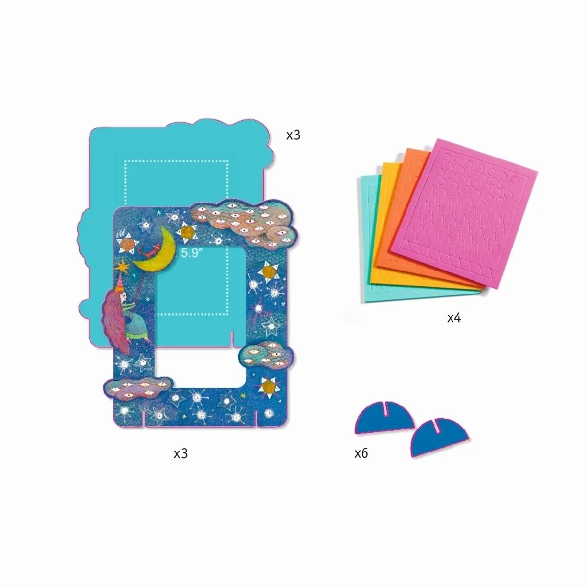 Djeco Fairy-like Mozaïeken & Stickers Multicolor