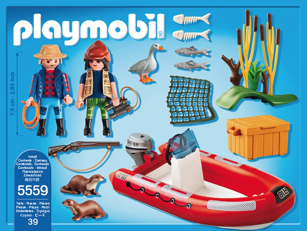 Playmobil Rubberboot met Stropers 5559 - Rood