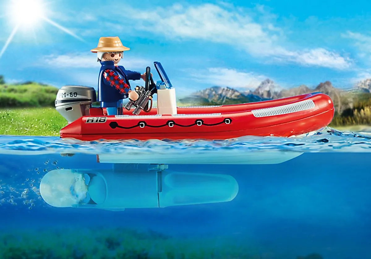 Playmobil Rubberboot met Stropers 5559 - Rood