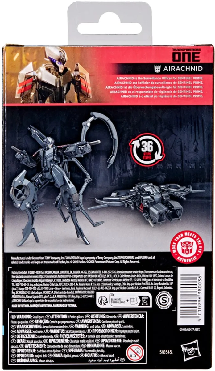 Hasbro Transformers Studio Series Airachnid Action Figuur 11cm - Multi