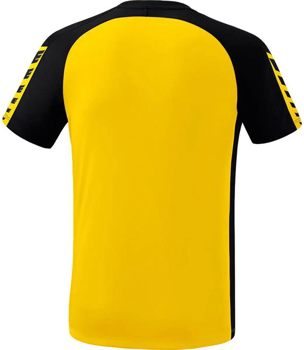 Erima Six Wings T-Shirt Heren - Zwart/Geel S