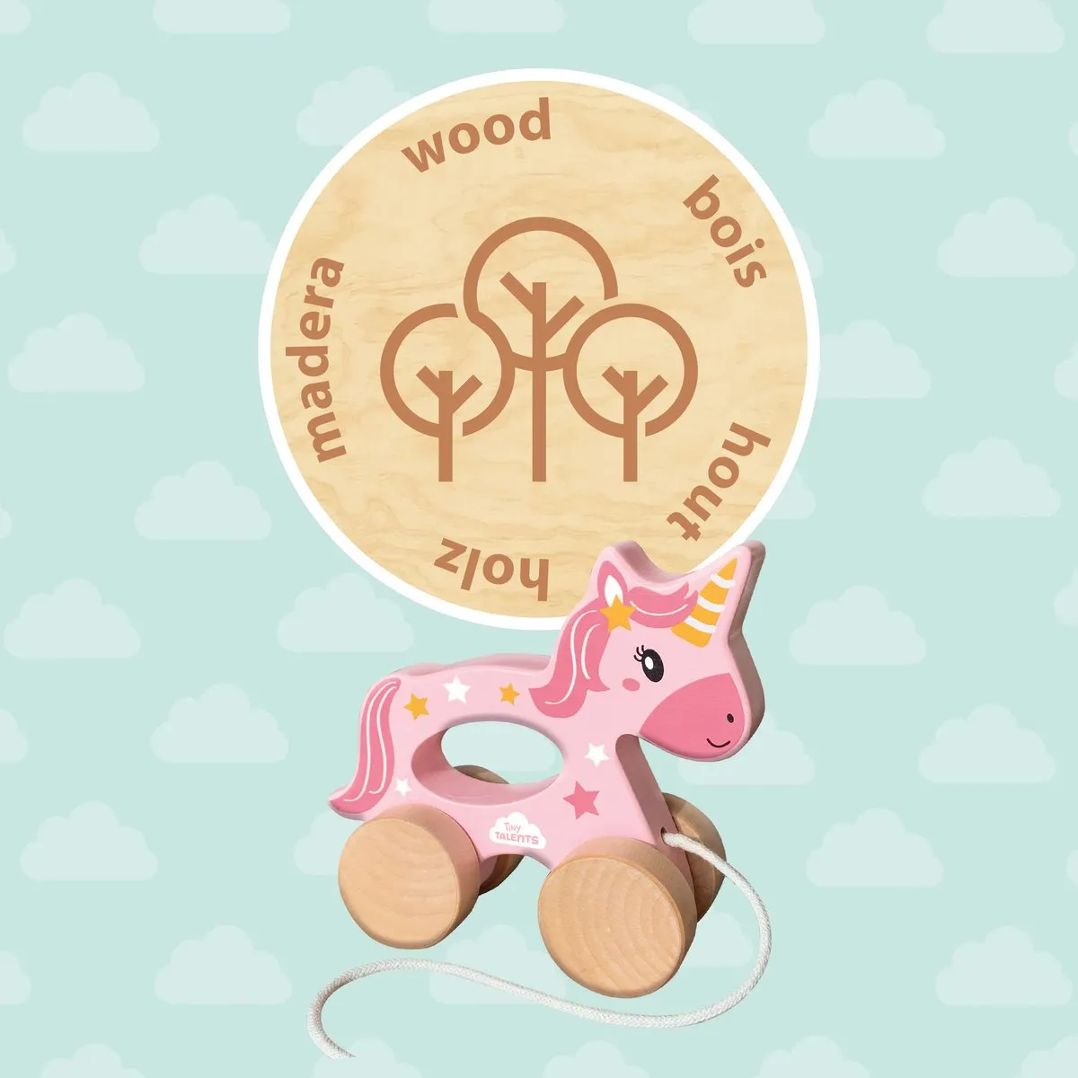 SES Creative Tiny Talents Trekdier 2-in-1 Houten Unicorn