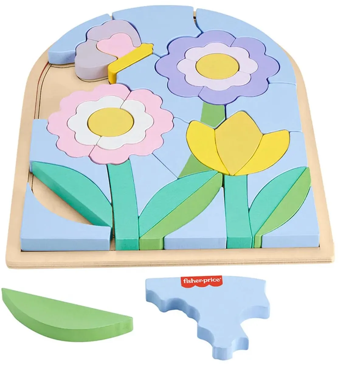 Fisher-Price Houten Bloemenpuzzelblokken HXT97 - 37 Stuks