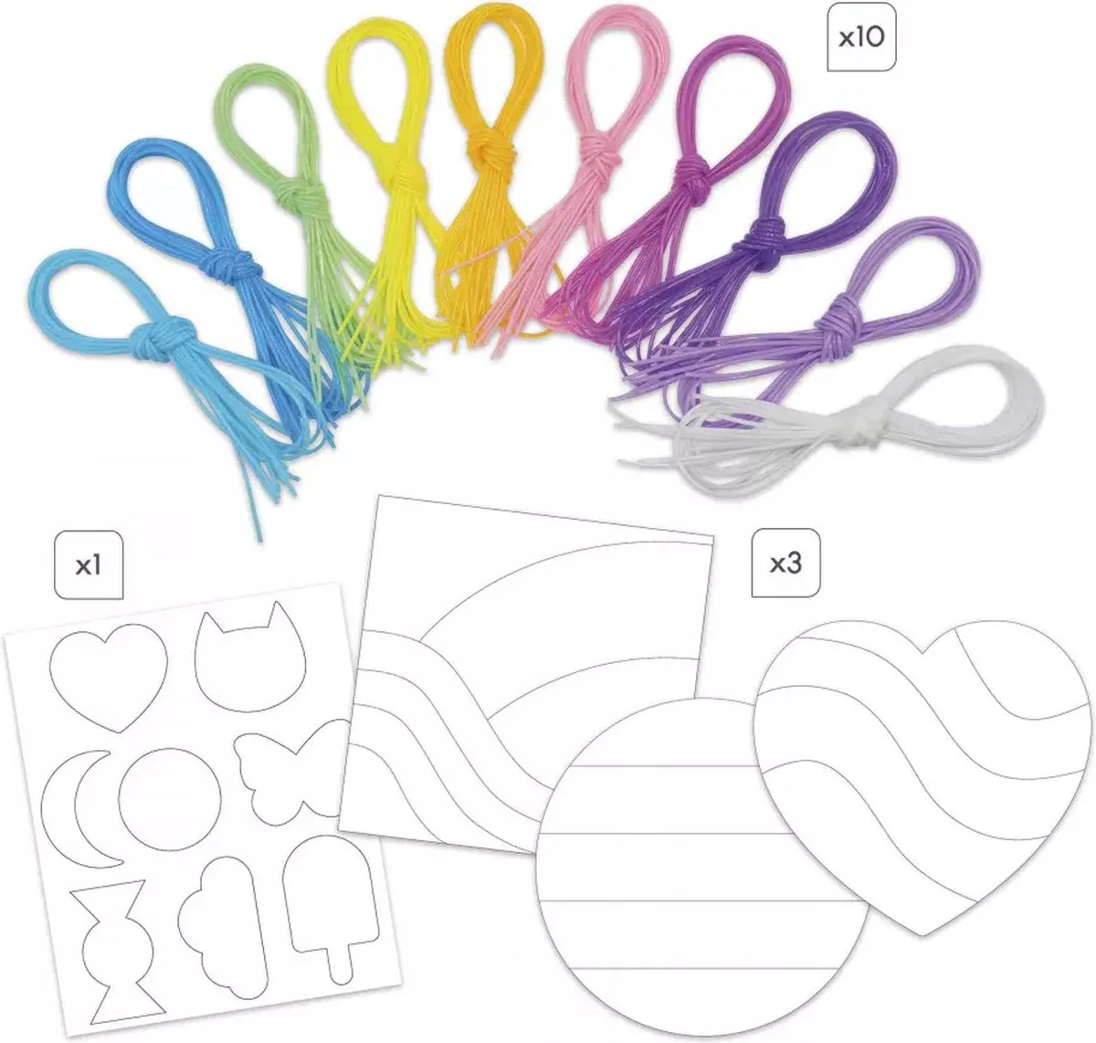 Janod Scoubidou Decoraties Maken Set - 11 Stuks - Multikleur