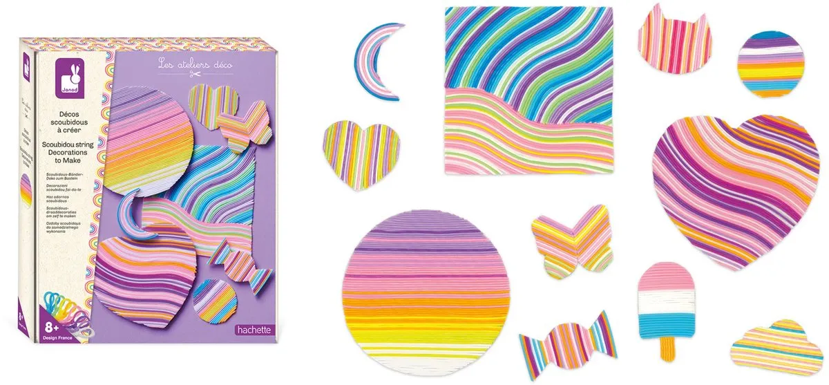 Janod Scoubidou Decoraties Maken Set - 11 Stuks - Multikleur