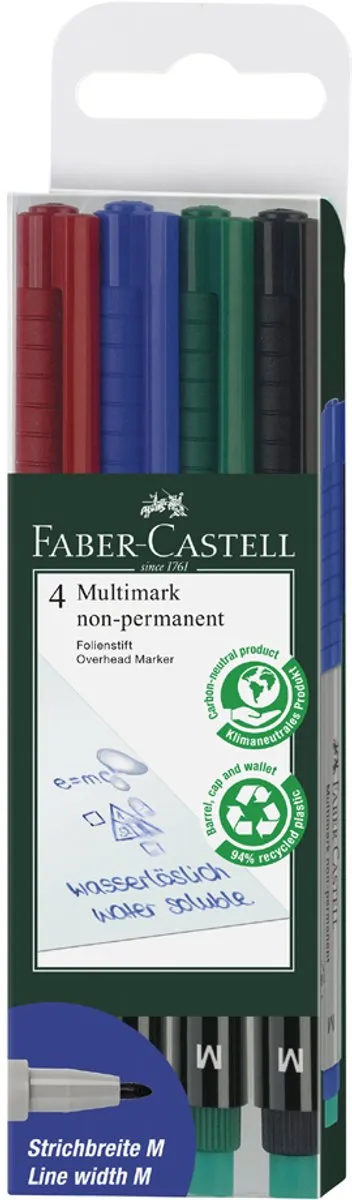 Faber-Castell Multimarker FC-151404 - 4 Stuks - Assorti