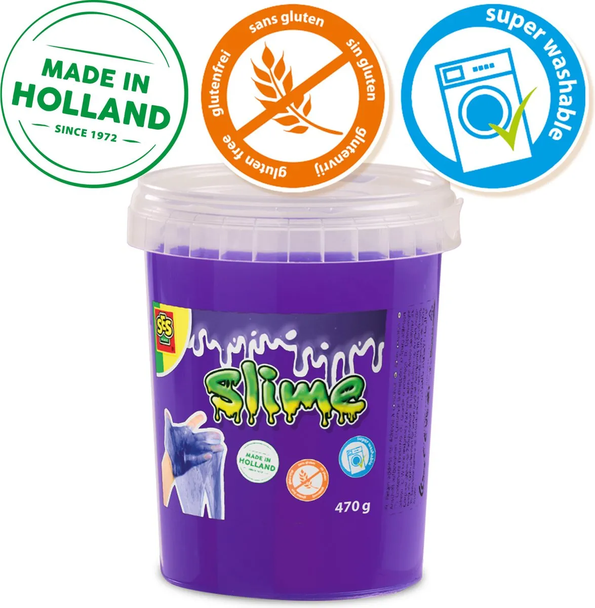 SES Creative Neon Paars Glitter Slijm 470g
