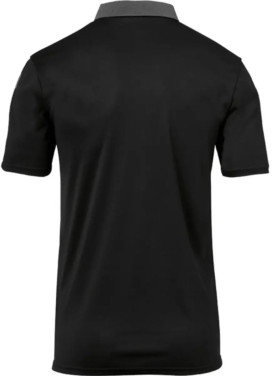 Uhlsport Offense 23 Polo Heren - L - Zwart/Antraciet/Wit