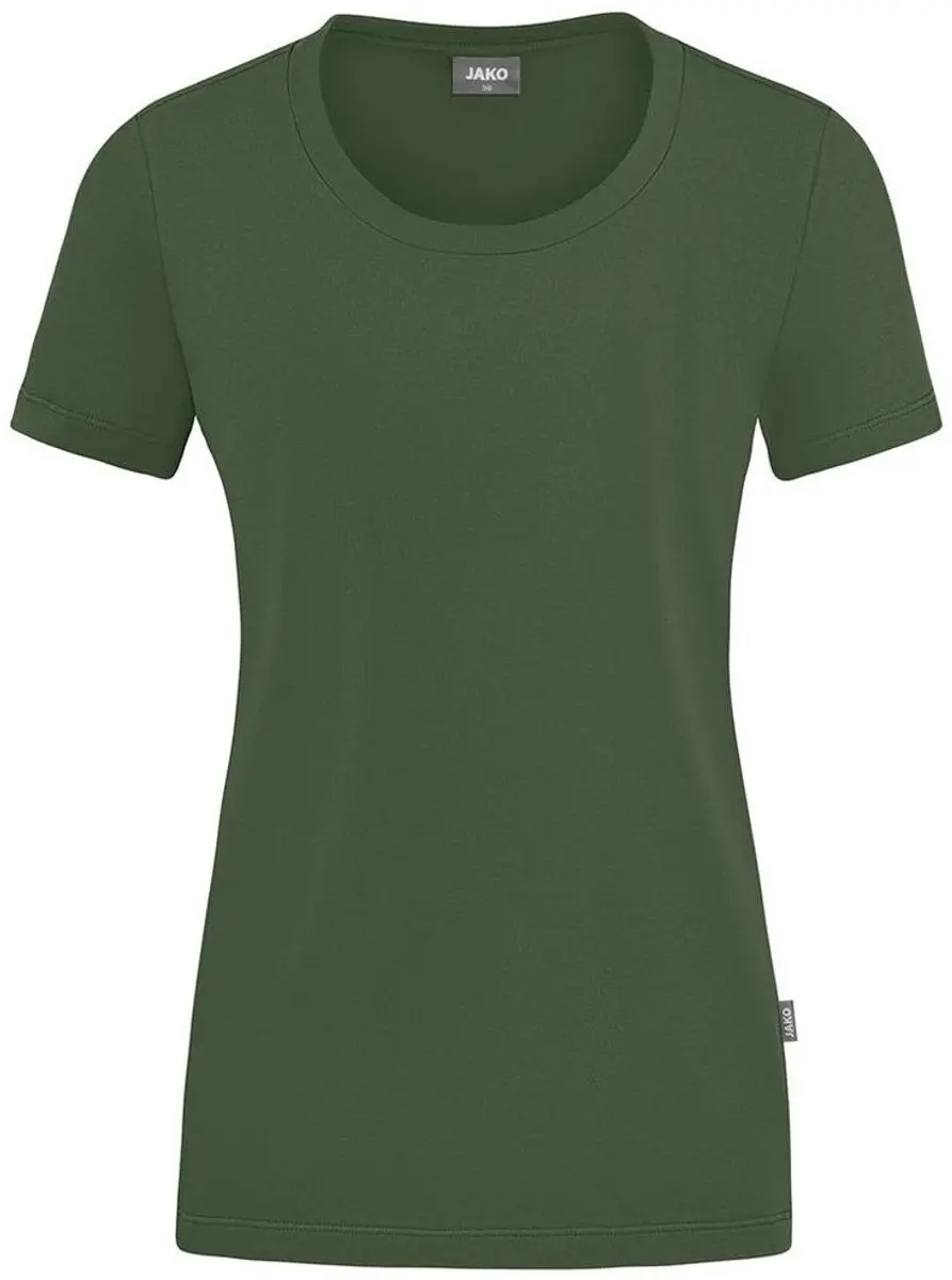 JAKO Organic Stretch-T-Shirt Dames - Olijfgroen