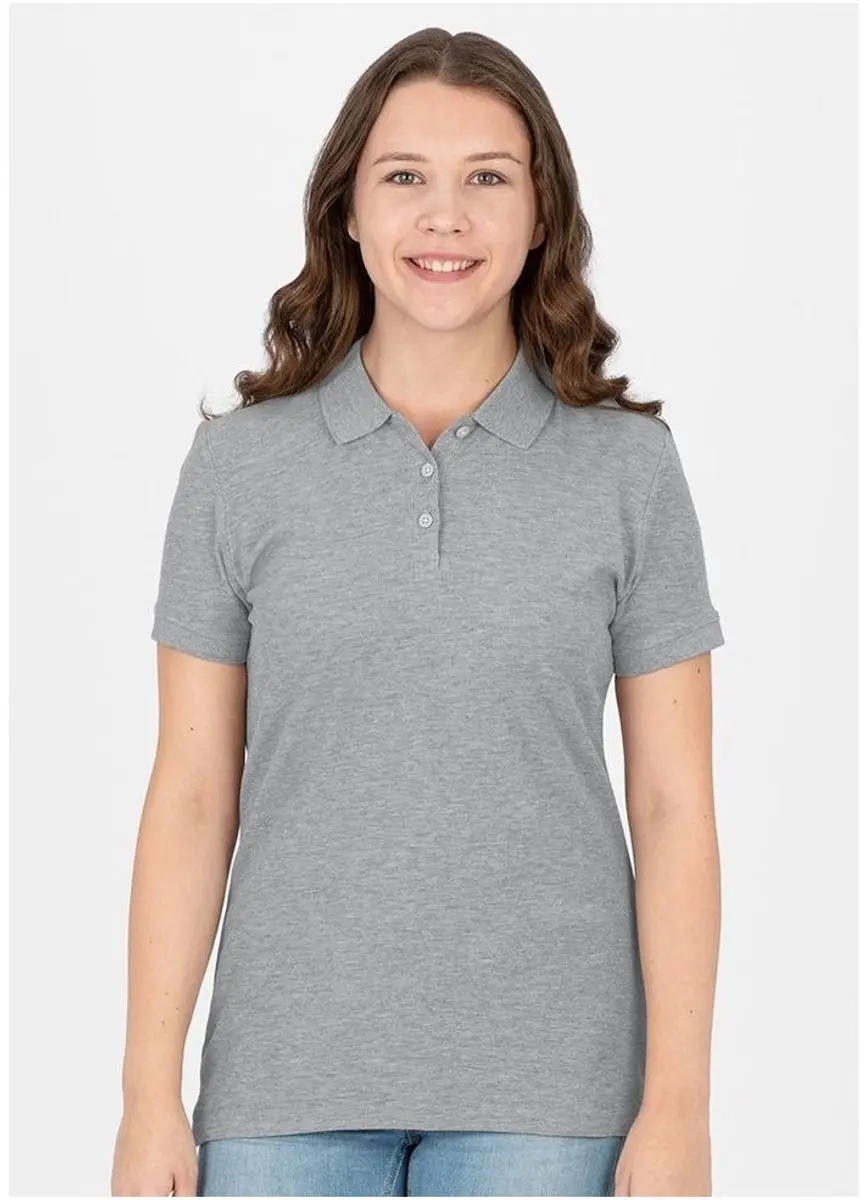 Jako Organic Polo Dames 44 - Lichtgrijs Gemêleerd
