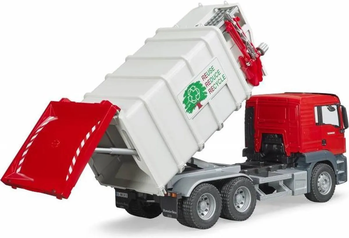 Bruder Vuilniswagen BR3761 - Wit