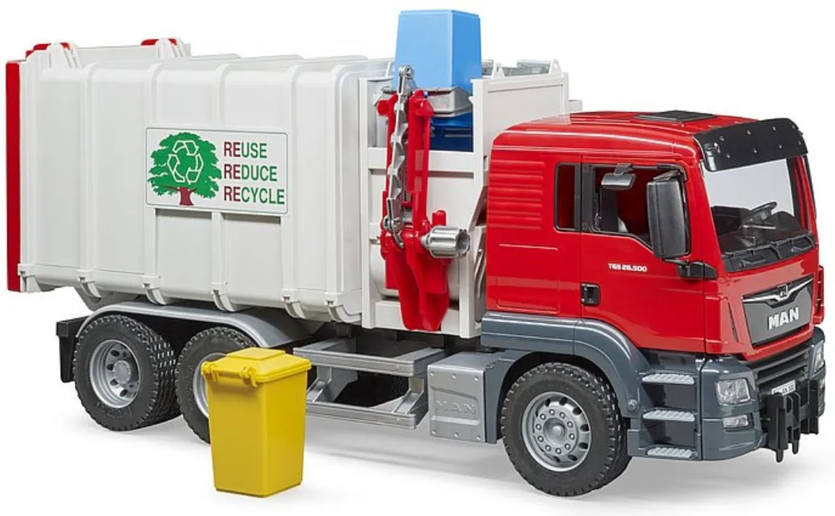 Bruder Vuilniswagen BR3761 - Wit