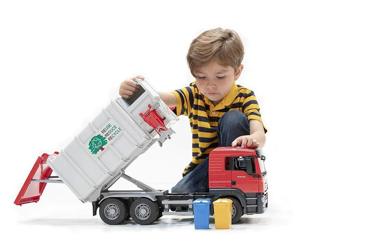 Bruder Vuilniswagen BR3761 - Wit