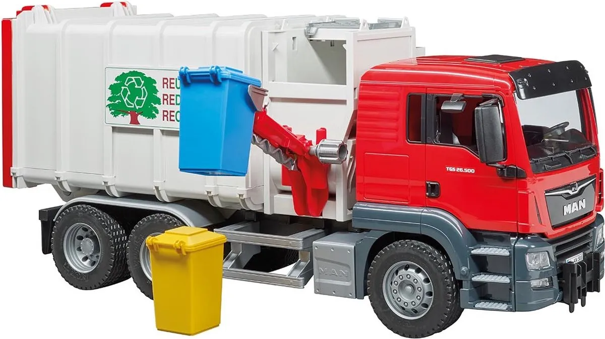 Bruder Vuilniswagen BR3761 - Wit